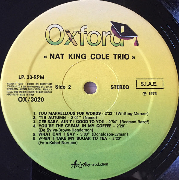 The Nat King Cole Trio - Nat King Cole Trio (LP, Comp)