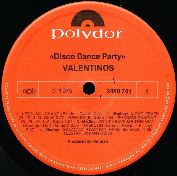 Valentinos* : Disco Dance Party (LP, Album)