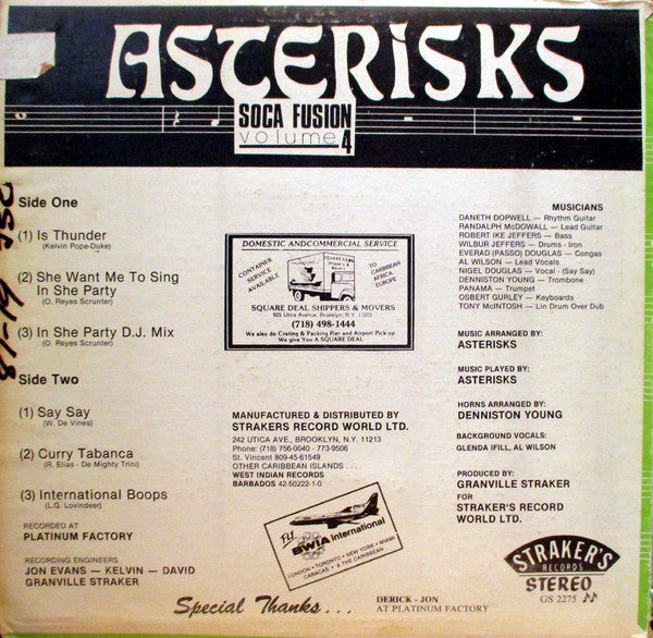 Asterisks : Soca Fusion Volume 4 - Soca Syndrome (LP, Album)
