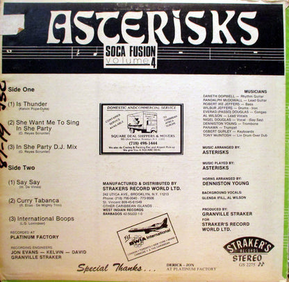 Asterisks : Soca Fusion Volume 4 - Soca Syndrome (LP, Album)