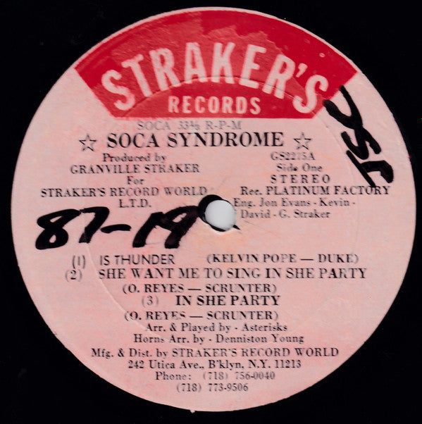 Asterisks : Soca Fusion Volume 4 - Soca Syndrome (LP, Album)