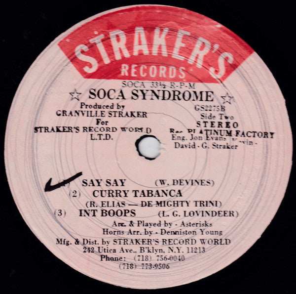 Asterisks : Soca Fusion Volume 4 - Soca Syndrome (LP, Album)