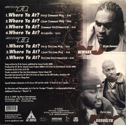 El Da Sensei - Where Ya At? (12")