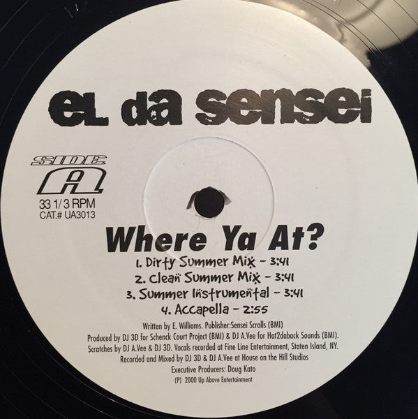 El Da Sensei - Where Ya At? (12")