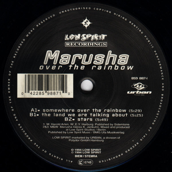 Marusha - Over The Rainbow (12")