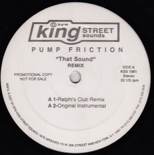 Pump Friction - That Sound (Remix) (12", Promo)