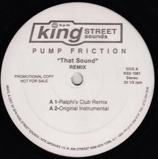 Pump Friction - That Sound (Remix) (12", Promo)