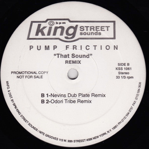 Pump Friction - That Sound (Remix) (12", Promo)