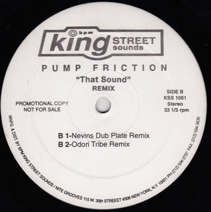 Pump Friction - That Sound (Remix) (12", Promo)