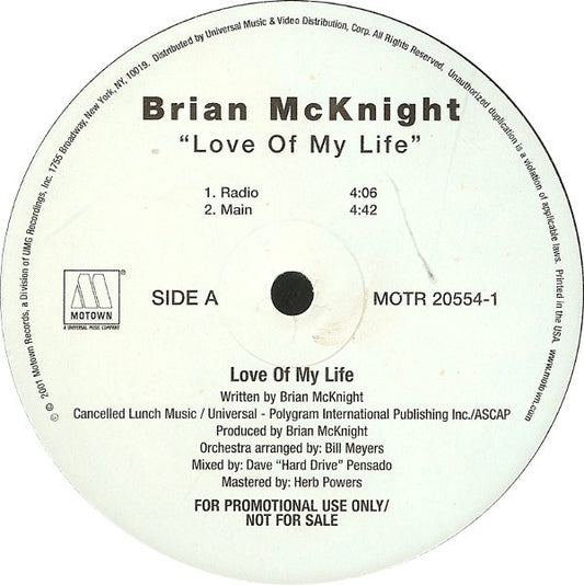 Brian McKnight - Love Of My Life (12", Promo)