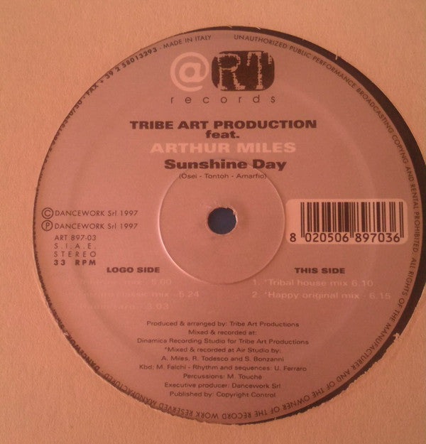 Tribe Art Productions Feat. Arthur Miles : Sunshine Day (12")