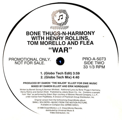 Bone Thugs-N-Harmony With Henry Rollins, Tom Morello And Flea : War (12", Promo)