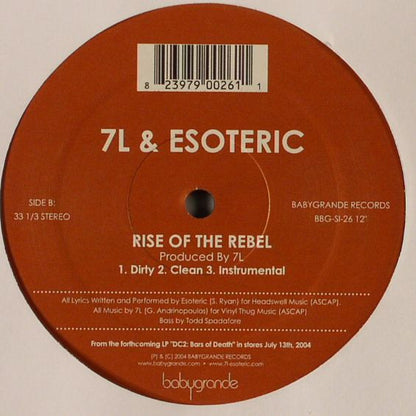 7L & Esoteric - This Is War / Rise Of The Rebel (12")