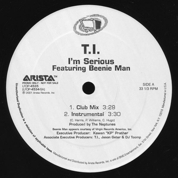 T.I* - I'm Serious (12", Promo)