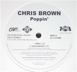 Chris Brown  - Poppin' (12", Single, Promo)