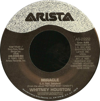 Whitney Houston : Miracle (7")