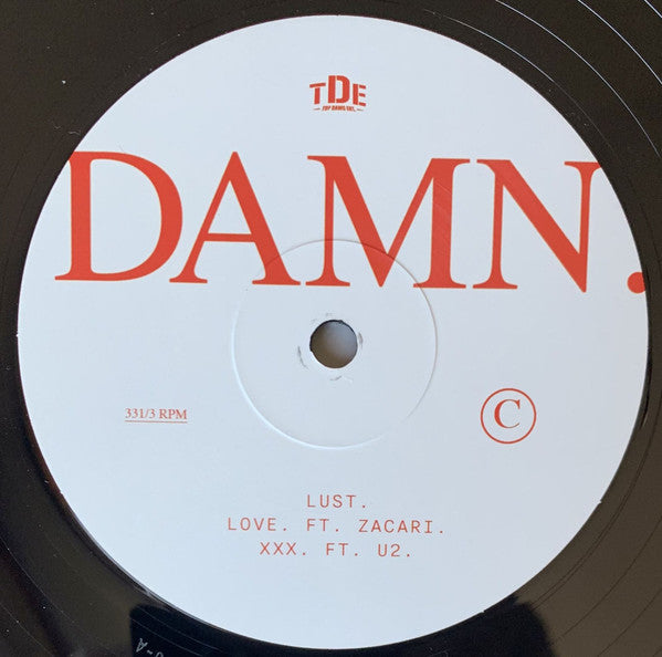 Kendrick Lamar : Damn (2xLP, Album, Gat)