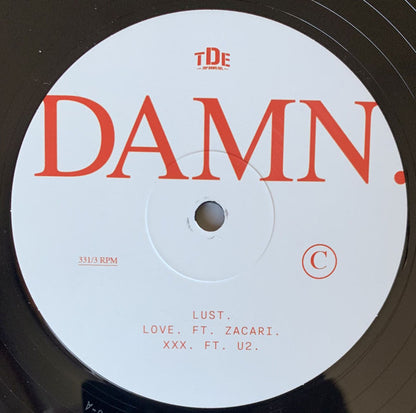 Kendrick Lamar : Damn (2xLP, Album, Gat)