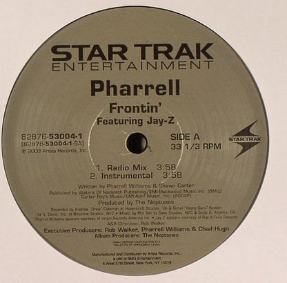 Pharrell* Featuring Jay-Z : Frontin' (12")