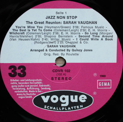 Sarah Vaughan - You're Mine You (LP, Album, RE)