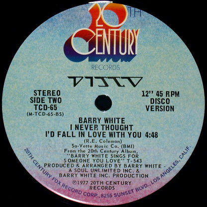 Barry White - It's Ecstasy When You Lay Down Next To Me (12")