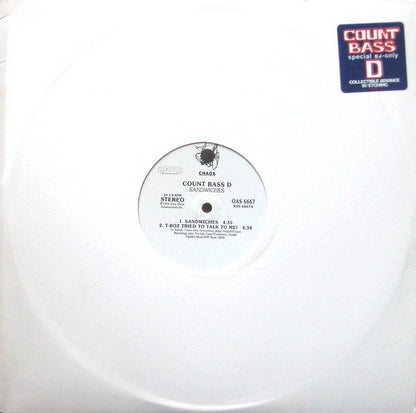 Count Bass D : Sandwiches / T-Boz Tried To Talk To Me! (12", S/Sided, Etch, Promo)