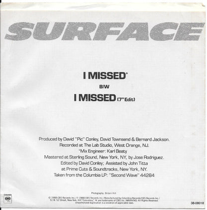 Surface : I Missed (7")