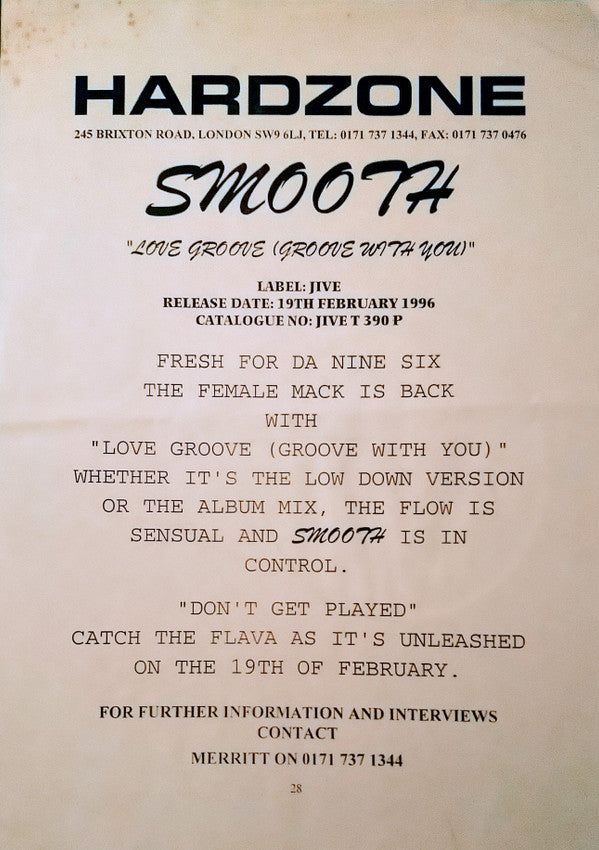 Smooth  - Love Groove (12", Promo)