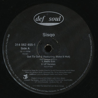 Sisqo : Got To Get It (12")