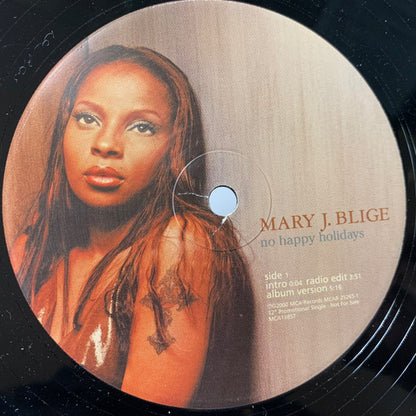 Mary J. Blige - No Happy Holidays (12", Promo)