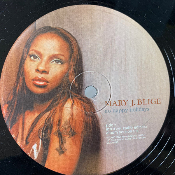 Mary J. Blige - No Happy Holidays (12", Promo)