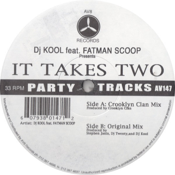 DJ Kool Feat. Fatman Scoop : It Takes Two (12")