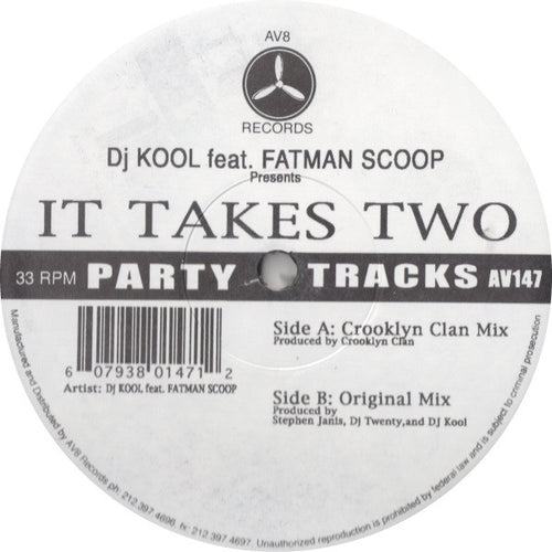 DJ Kool Feat. Fatman Scoop : It Takes Two (12")