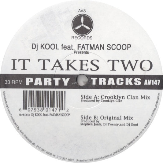 DJ Kool Feat. Fatman Scoop : It Takes Two (12")