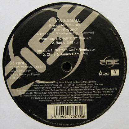 Phats & Small Present Mutant Disco - Turn Around (12")