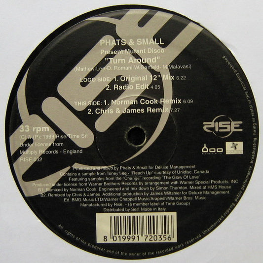 Phats & Small Present Mutant Disco - Turn Around (12")