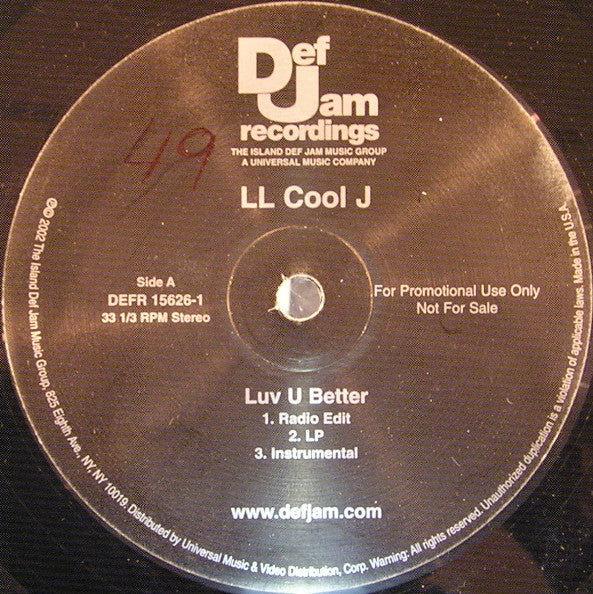 LL Cool J : Luv U Better (12", Promo)