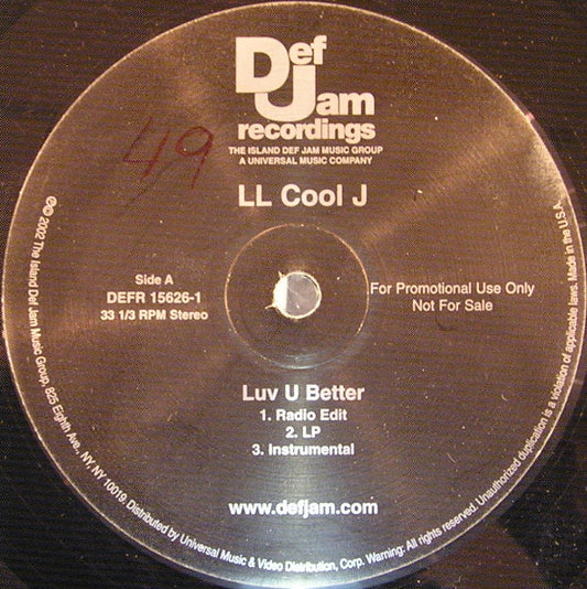 LL Cool J : Luv U Better (12", Promo)