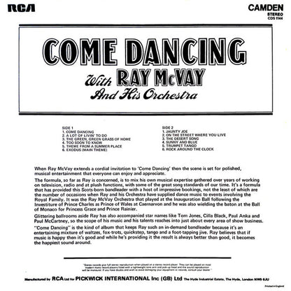 Ray McVay And His Orchestra* : Come Dancing (LP, Album)