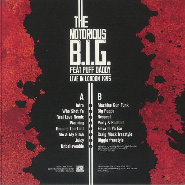 Notorious B.I.G. Feat Puff Daddy :  Live In London 1995 (LP, Unofficial)