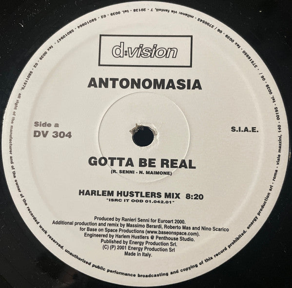 Antonomasia : Gotta Be Real (12")