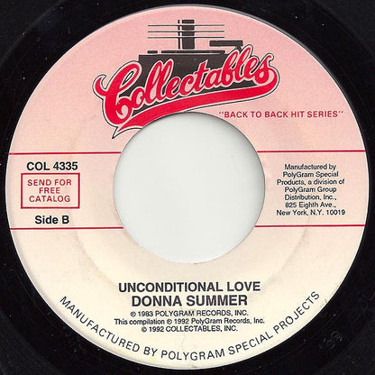 Donna Summer : She Works Hard For The Money / Unconditional Love (7", RE)