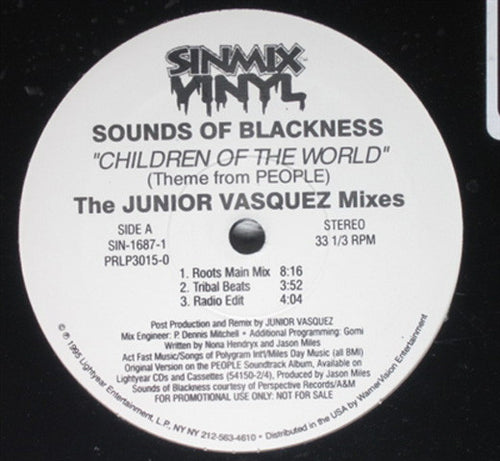 Sounds Of Blackness : Children Of The World (Theme From PEOPLE) - The Junior Vasquez Mixes (12", Promo)
