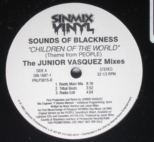 Sounds Of Blackness : Children Of The World (Theme From PEOPLE) - The Junior Vasquez Mixes (12", Promo)