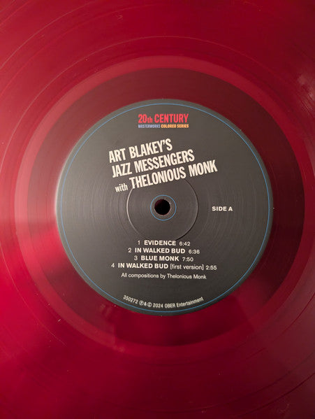 Art Blakey's Jazz Messengers with Thelonious Monk : Art Blakey  (LP, Album, Red)