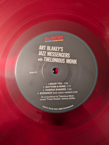 Art Blakey's Jazz Messengers with Thelonious Monk : Art Blakey  (LP, Album, Red)