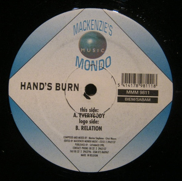 Hand's Burn : Everybody (12")