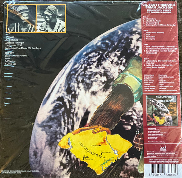 Gil Scott-Heron And Brian Jackson* - From South Africa To South Carolina (2xLP, Album, RSD, RE, Gol)