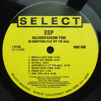 E.S.P.  - Valoompadoom Pink! Or Something Else Off The Wall (LP, Album)