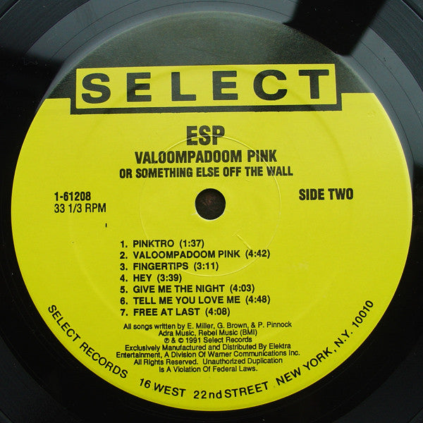 E.S.P.  - Valoompadoom Pink! Or Something Else Off The Wall (LP, Album)